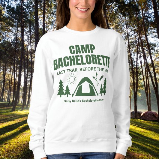Moderne Groene Kamp Bachelorette Weekend Trui