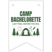 Moderne Groene Kamp Bachelorette-weekend Vlaggetjes (Eerste vlag)