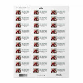 Moderne groene kerst aangepaste foto retouradres etiket (Full Sheet)
