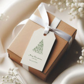 Moderne groene kerst grillig cadeaulabel