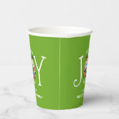 Moderne groene kerstavond op de wereld papieren bekers (Rechts)