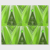 Moderne groene kerstboom met ster cadeaupapier (Vlak)