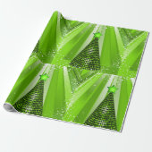 Moderne groene kerstboom met ster cadeaupapier (Uitgerold)