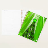 Moderne groene kerstboom met ster planner