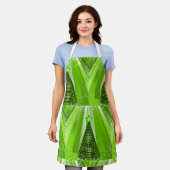 Moderne groene kerstboom met ster schort (Gedragen)