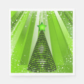 Moderne groene kerstboom met ster servet (Voorkant)