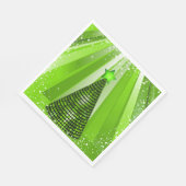 Moderne groene kerstboom met ster servet (Hoek)