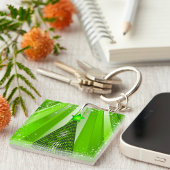 Moderne groene kerstboom met ster sleutelhanger