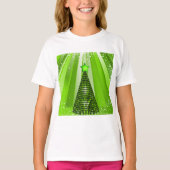 Moderne groene kerstboom met ster t-shirt (Voorkant)