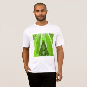 Moderne groene kerstboom met ster t-shirt (Voorkant volledig)