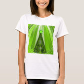 Moderne groene kerstboom met ster t-shirt (Voorkant)