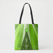 Moderne groene kerstboom met ster tote bag (Voorkant)
