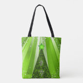 Moderne groene kerstboom met ster tote bag (Achterkant)