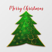 Moderne groene kerstboom raamsticker (Vel)