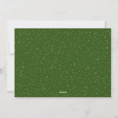 Moderne groene kerstfoto kaart (Achterkant)