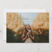 Moderne groene kerstkaart voor vakantiefoto's (Voorkant)