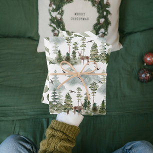 Moderne, groene kerstpatroonpapierlade inpakpapier vel