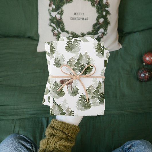 Moderne, groene kerstpatroonpapierlade inpakpapier vel