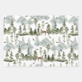 Moderne, groene kerstpatroonpapierlade inpakpapier vel (Voorkant)