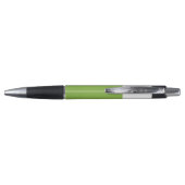Moderne groene kleurblok-monogram pen (Achterkant)