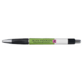 Moderne groene kleurblokmonogram pen (Voorkant)