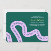 Moderne groene kleurrijke typografische uitnodigin kaart (Achterkant)