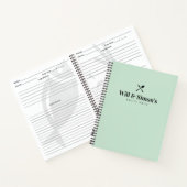 Moderne Groene Koppels Verloving Gift Blank Recept Notitieboek (Binnen)