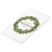 Moderne groene krans Gelukkig kerstfeest Magneet (Linkerzijde)