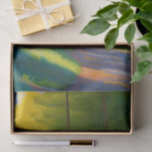 Moderne groene landschap bomen pad kunstwerk tissuepapier (Geschenk)