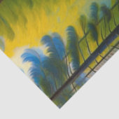 Moderne groene landschap bomen pad kunstwerk tissuepapier (Detail)