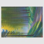 Moderne groene landschap bomen pad kunstwerk tissuepapier (Voorkant)