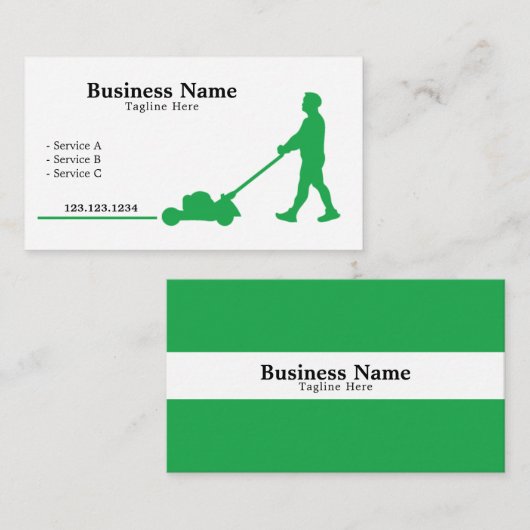 Moderne groene landschapsarchitectuur Silhouette L Visitekaartje (Voorkant / Achterkant)