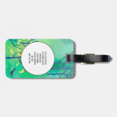 Moderne groene landschapskunst Natuur gepersonalis Bagagelabel (Achterkant horizontaal)