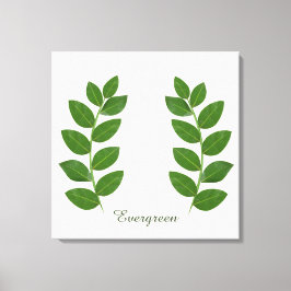 Moderne groene laurierbladeren canvas afdruk