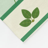 Moderne groene laurierbladeren fleece deken (Hoek)
