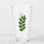 Moderne groene laurierbladeren glas (Voorkant)