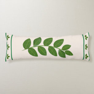 Moderne groene laurierbladeren lichaamskussen