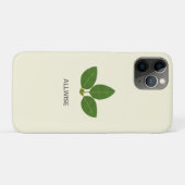 Moderne groene laurierbladeren op ivoor Case-Mate iPhone case (Achterkant (horizontaal))