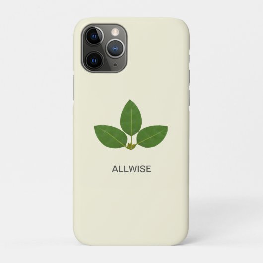 Moderne groene laurierbladeren op ivoor Case-Mate iPhone case (Achterkant)