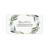 Moderne groene lebfr. Wreater Return Address Label (Voorkant)