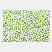 Moderne groene leopard Pattern Animal Print Theedoek (Horizontaal)