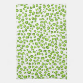 Moderne groene leopard Pattern Animal Print Theedoek (Verticaal)
