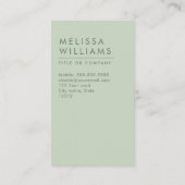 Moderne groene lichte zonegroei minimalistisch ver visitekaartje (Achterkant)