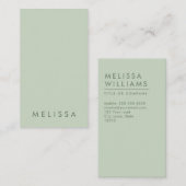 Moderne groene lichte zonegroei minimalistisch ver visitekaartje (Voorkant / Achterkant)