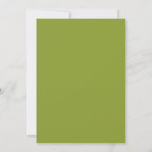 Moderne groene liefdesviering script foto bloemsch kaart (Achterkant)