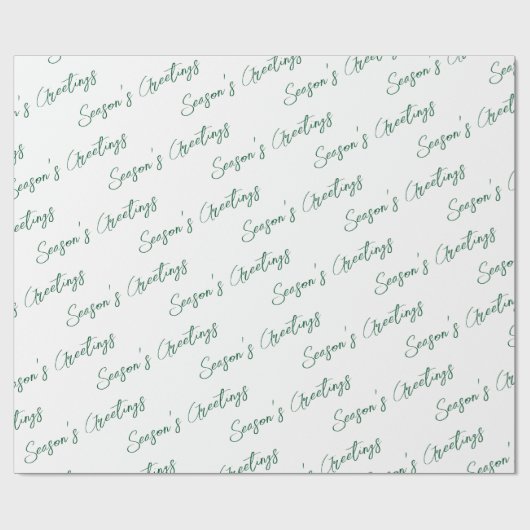 Moderne groene lijn vakantie cadeaupapier (Vlak)