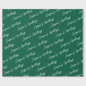 Moderne groene lijn vakantie cadeaupapier (Vlak)