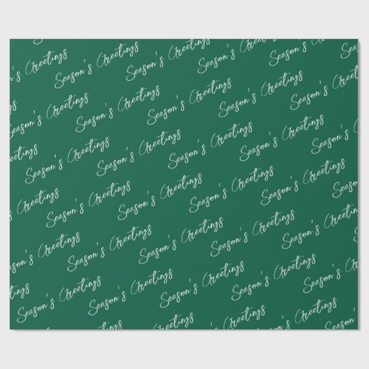 Moderne groene lijn vakantie cadeaupapier (Vlak)