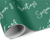 Moderne groene lijn vakantie cadeaupapier (Rol Hoek)