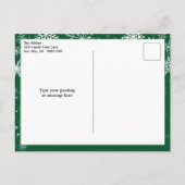 Moderne groene lijn vakantie foto Briefkaart (Achterkant)